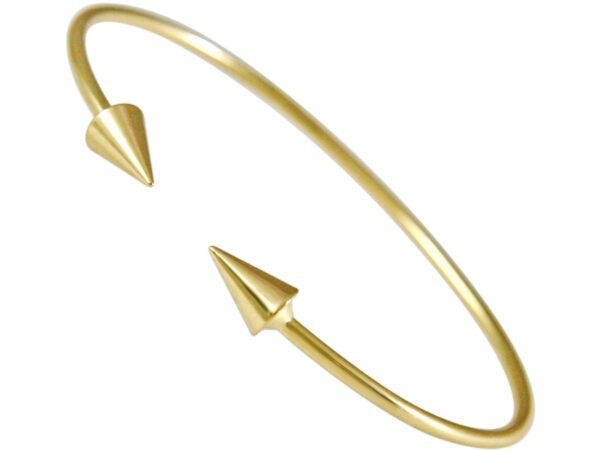 Gemshine - Damen - Armband - Armreif - Gold - Kegel - Kugel - Scandi - Minimalistisch - Geometrisch - Design – Bild 3